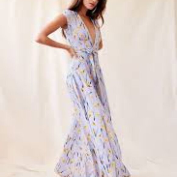 Andjela Stella Blue Wrap Maxi Dress - Floral - Picture 2 of 7